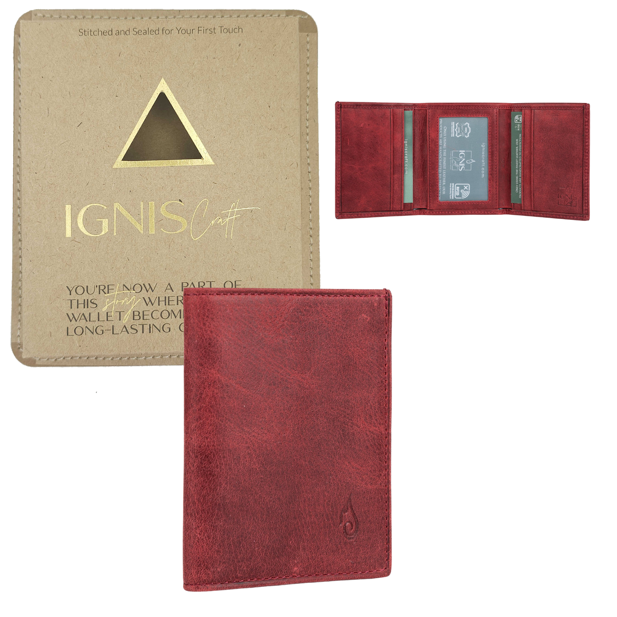 Minimalist Men's Leather Wallet | Apex Garnet