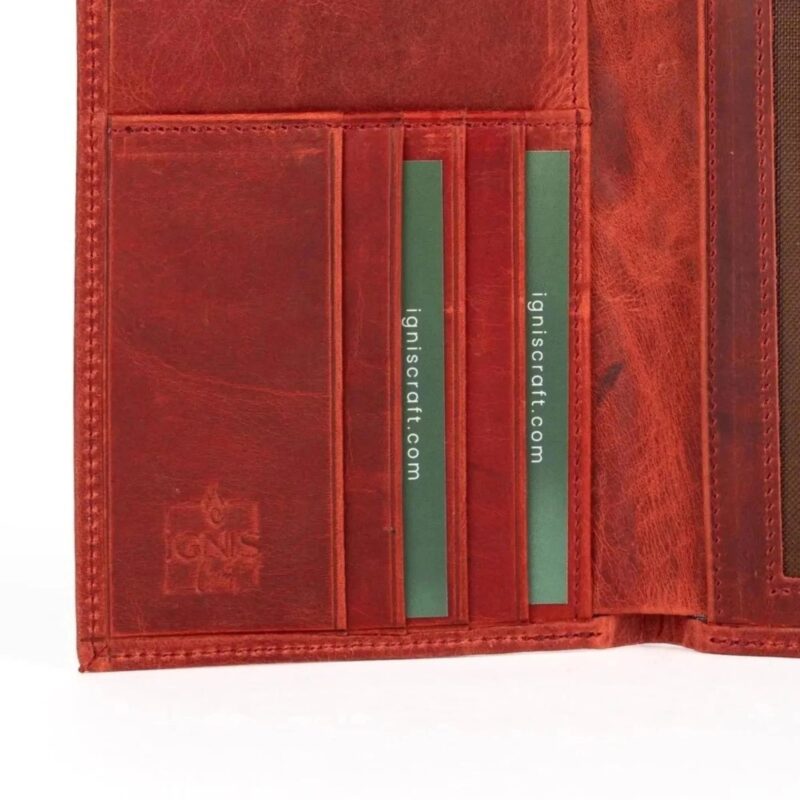 Leather Passport Wallet | Voyager Carnelian - Image 5
