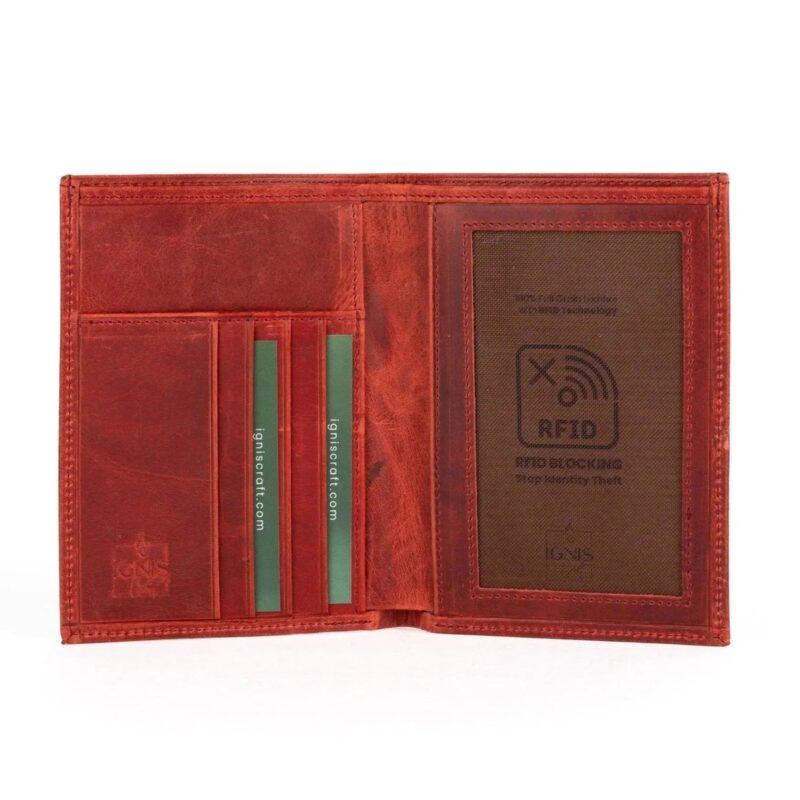 Leather Passport Wallet | Voyager Carnelian - Image 2
