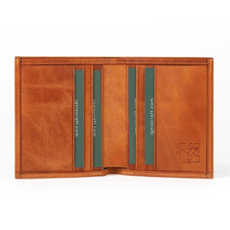 Men’s Leather Card Wallet | Slimline Amber - Image 5
