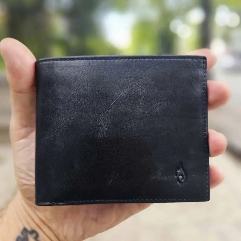 Men’s Leather Wallet | Essential Slim Obsidian - Image 3