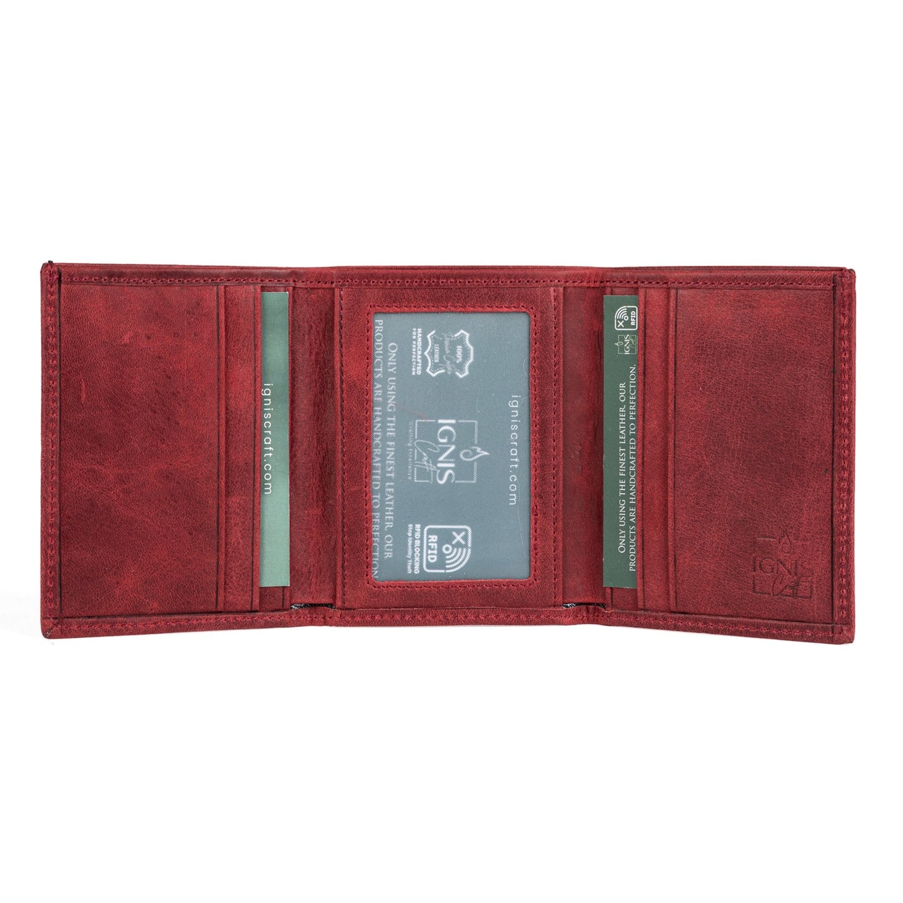 Minimalist Men's Leather Wallet | Apex Garnet - Image 2